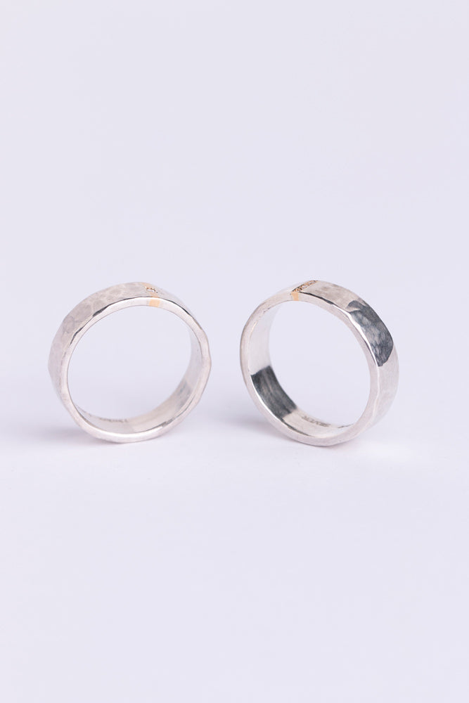 Perche? silver&gold 3diamond Ring リング2/K18&SV