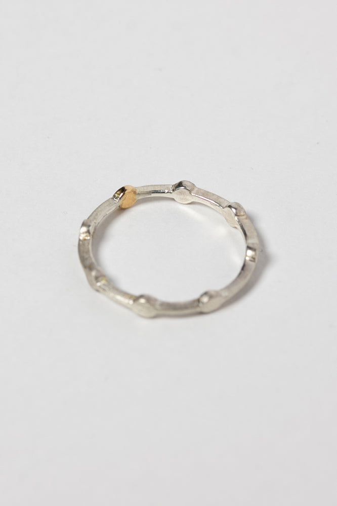 Perche? silver&gold maru line dia Ring Ring/K18&SV