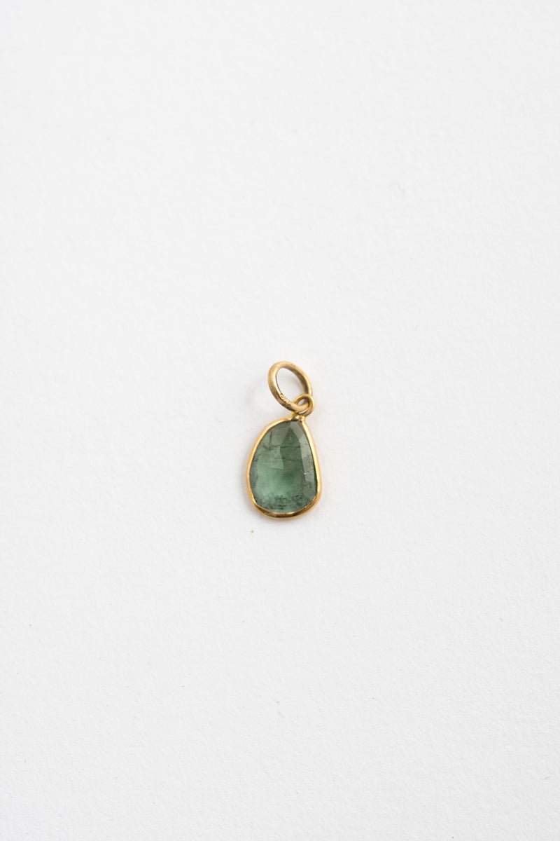 Perche? green tourmaline Top Tourmaline pendant top/K18