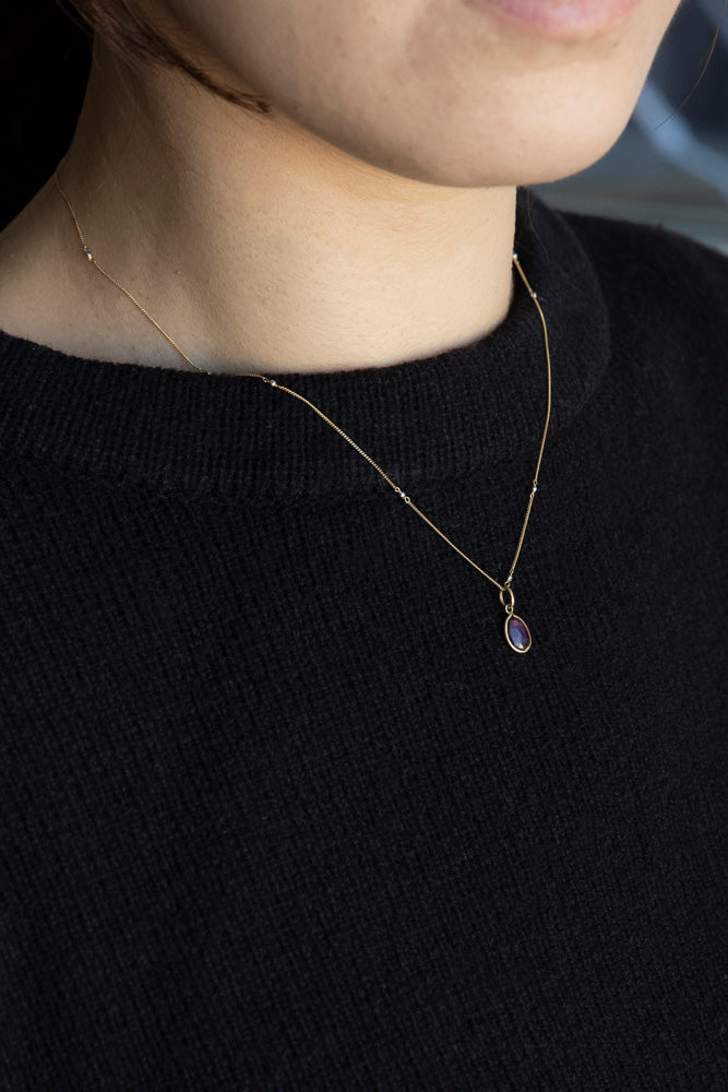 Perche? pink tourmaline Top Tourmaline pendant top/K18