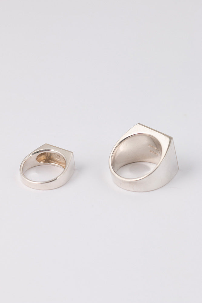 simmon WIDE SQUARE SHELL SIGNET RING 白蝶貝リング /Silver