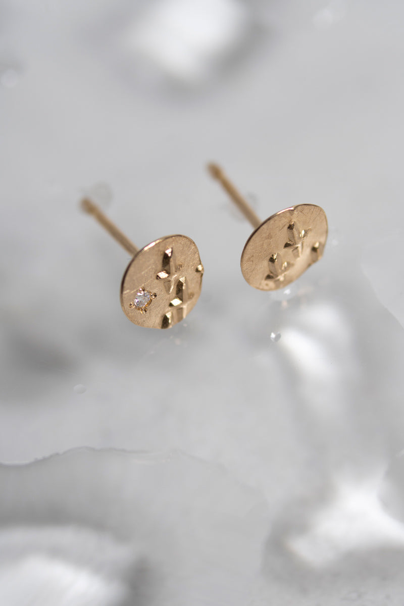 saia with a wish diamond Pierce earrings
