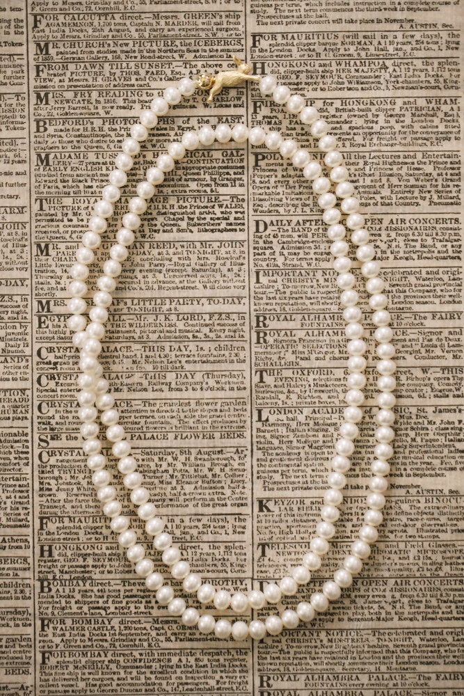 simmon bunny tail pearl necklace bunny tail long necklace
