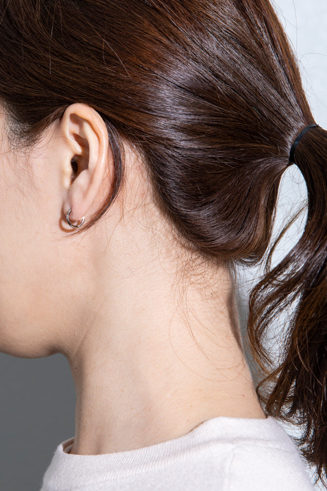 Seta Shape Round Pierced earring S ゴールドフープピアス/K18