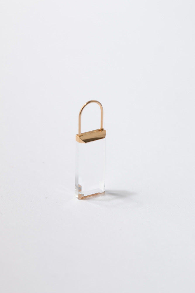 Seta Hang pierced earring Rectangle long 長方形クォーツピアス/K18