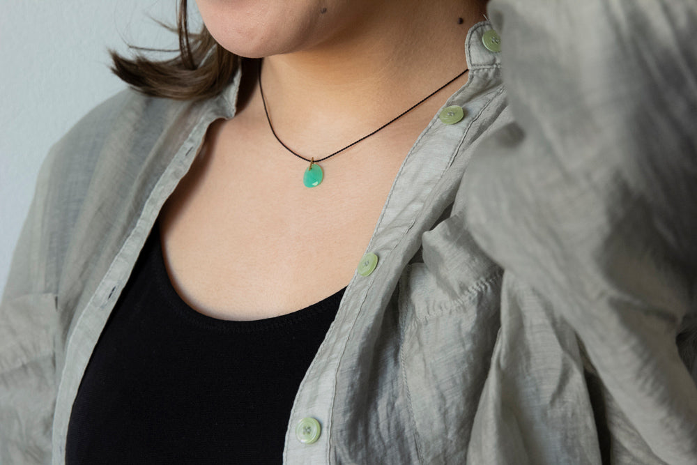 SU CANDY chrysoprase necklace/K18
