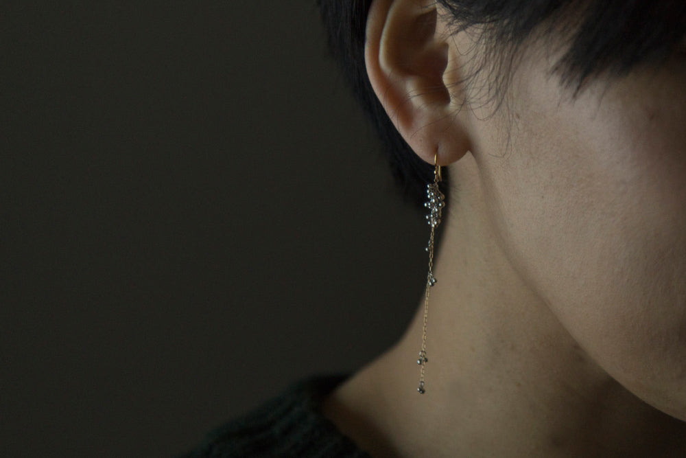 Perche? suzunari fusa Pierce earrings/K18