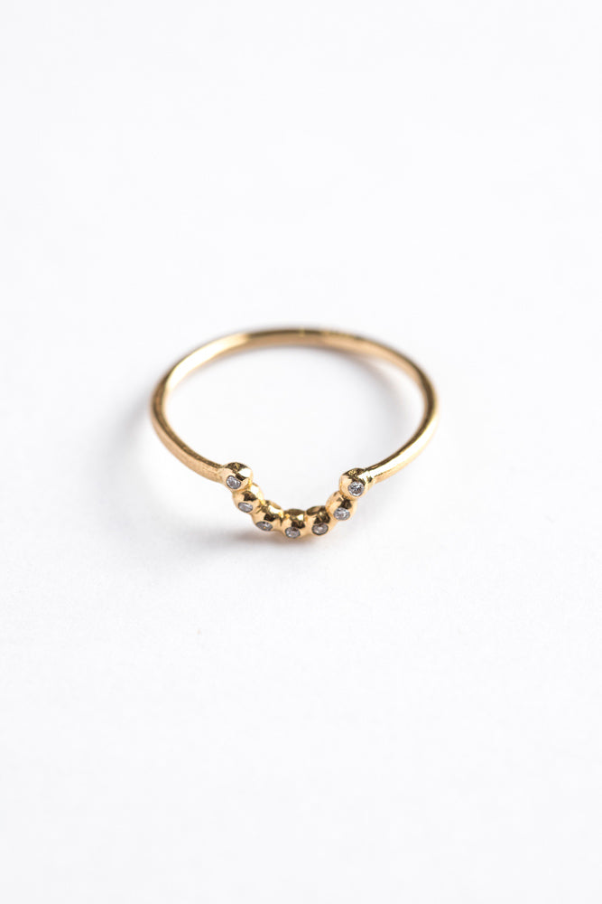 Perche? tsubu half 7dia Ring ダイヤリング/K18