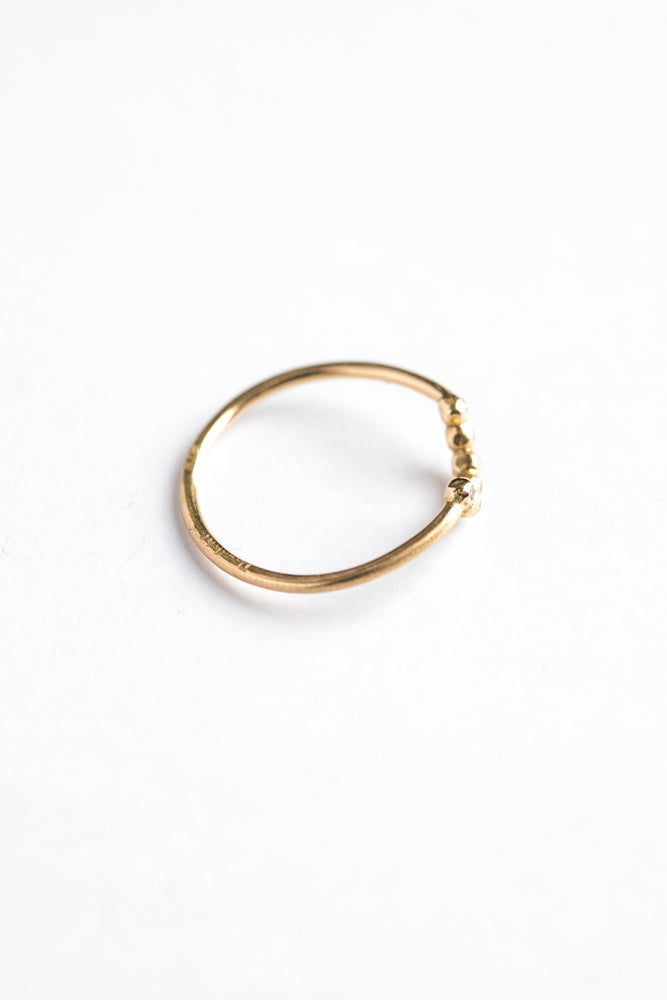 Perche? tsubu half 7dia Ring ダイヤリング/K18