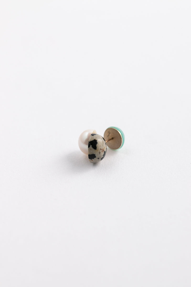 yull. toricolor Dalmatian jasper earrings/K10