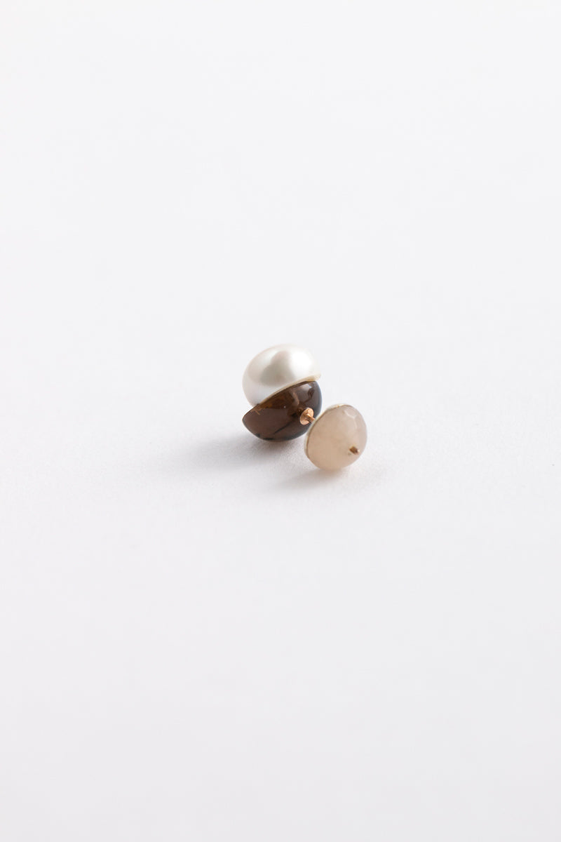yull. toricolor Smoky quartz earrings/K10