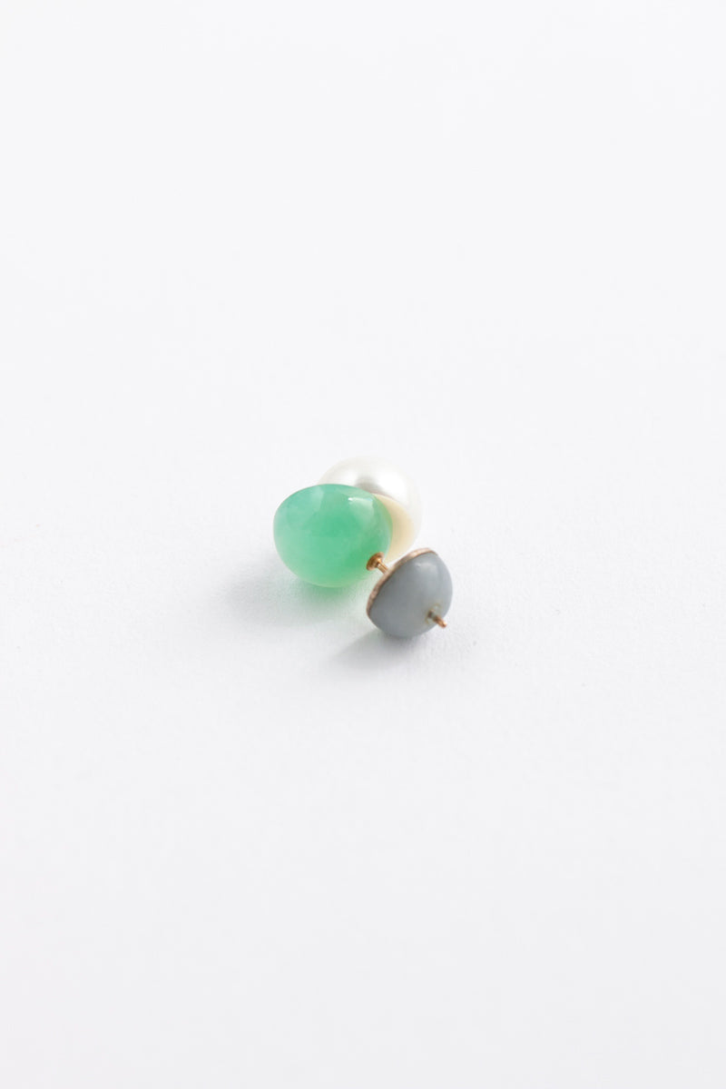 yull. toricolor chrysoprase earrings/K10