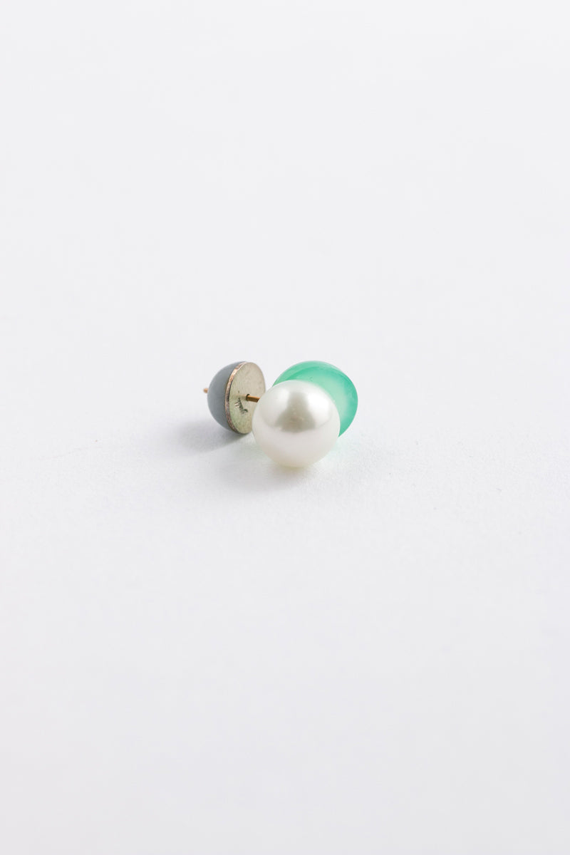 yull. toricolor chrysoprase earrings/K10