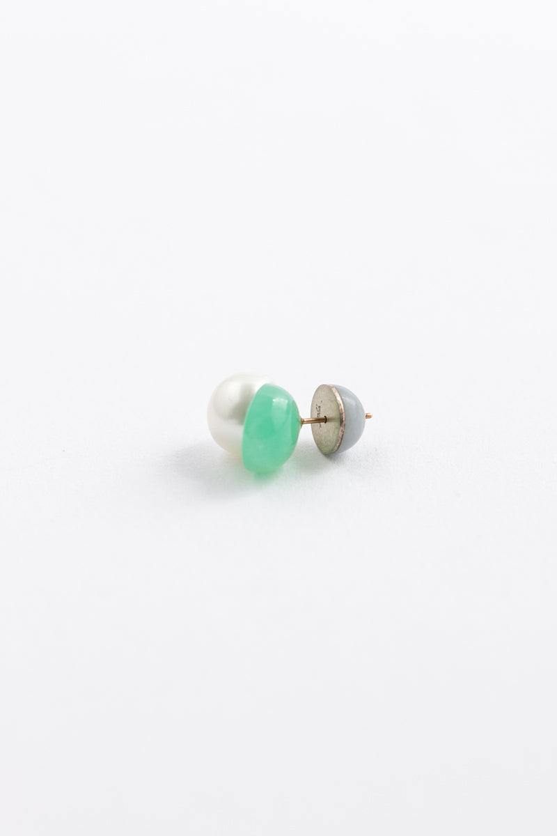 yull. toricolor chrysoprase earrings/K10