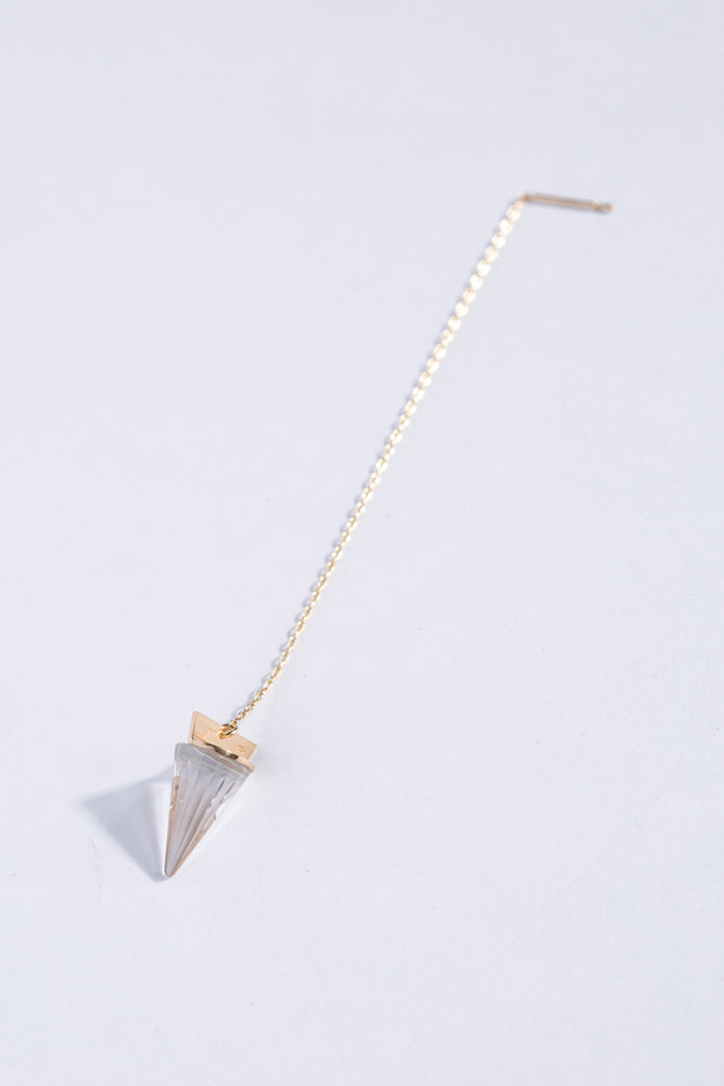 yull. GEOMETRY Rock crystal chain pierce /K10