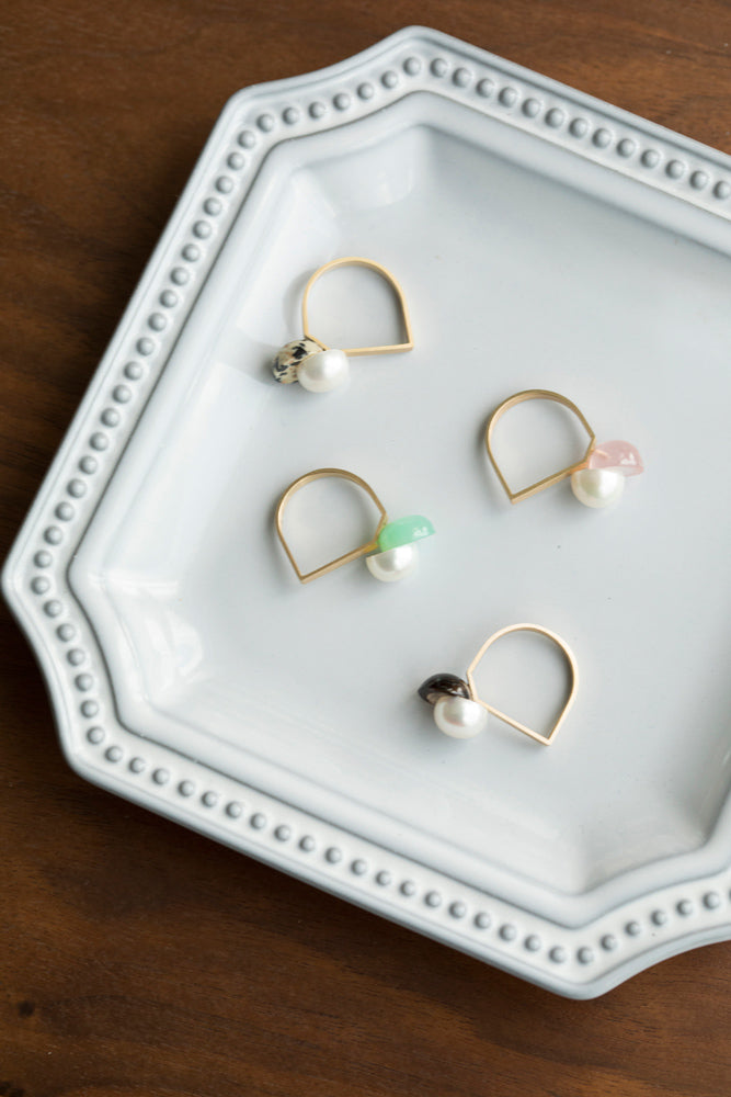 yull. toricolor chrysoprase ring/K10