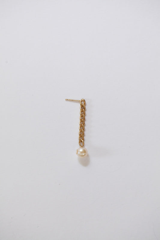 simmon PEARL & CHAIN Pierced Earring