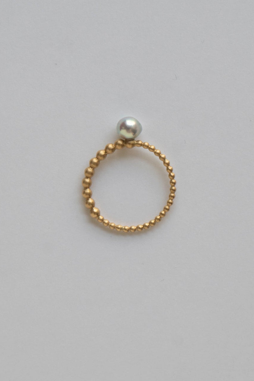 MINIMUMNUTS Dots Akoya Pearl Ring /K18