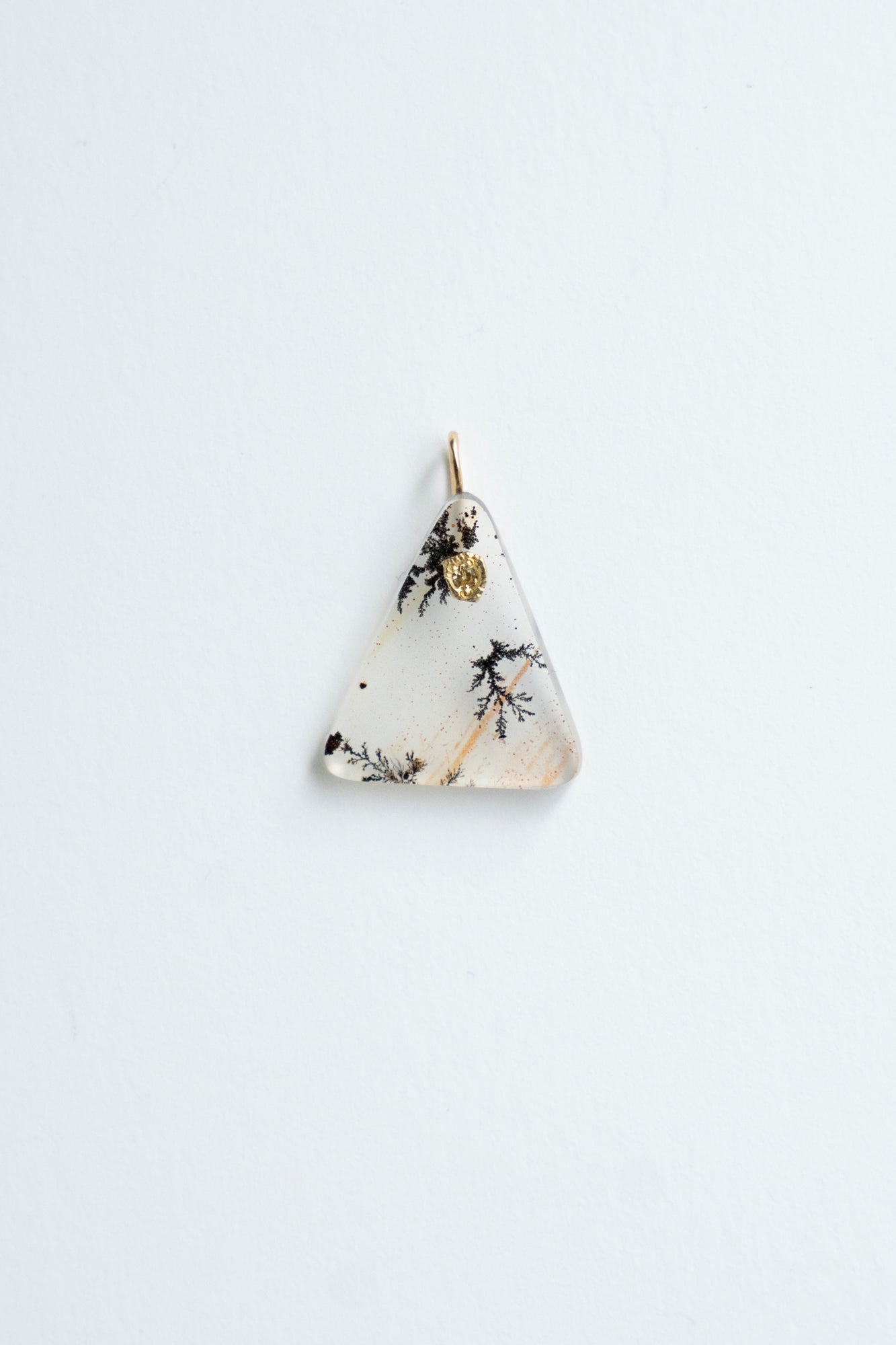 MONAKAjewellery flat Dendritic Quartz Necklace Charm Top /K18