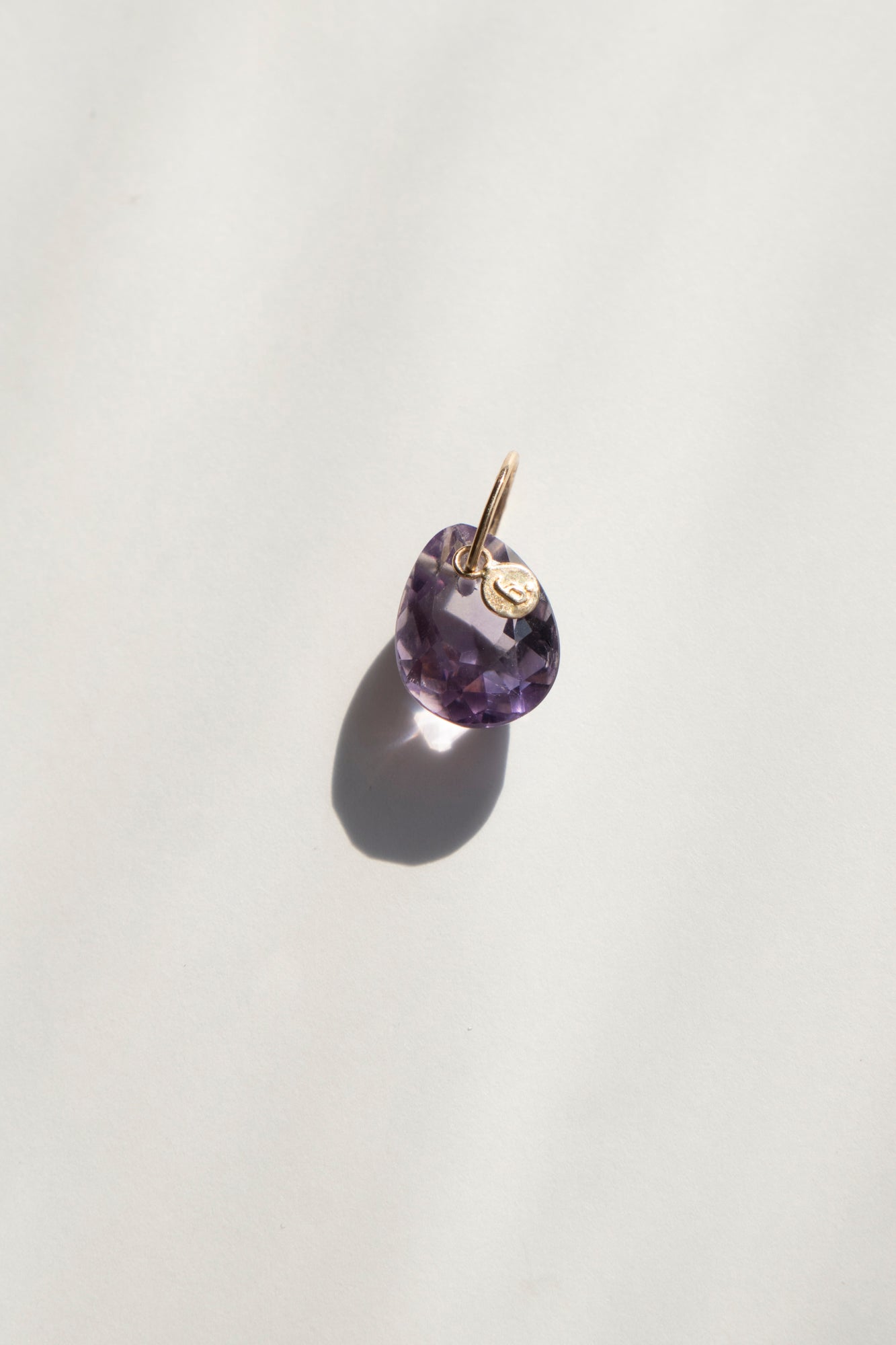 bohem Necklace Charm Top Amethyst /K10