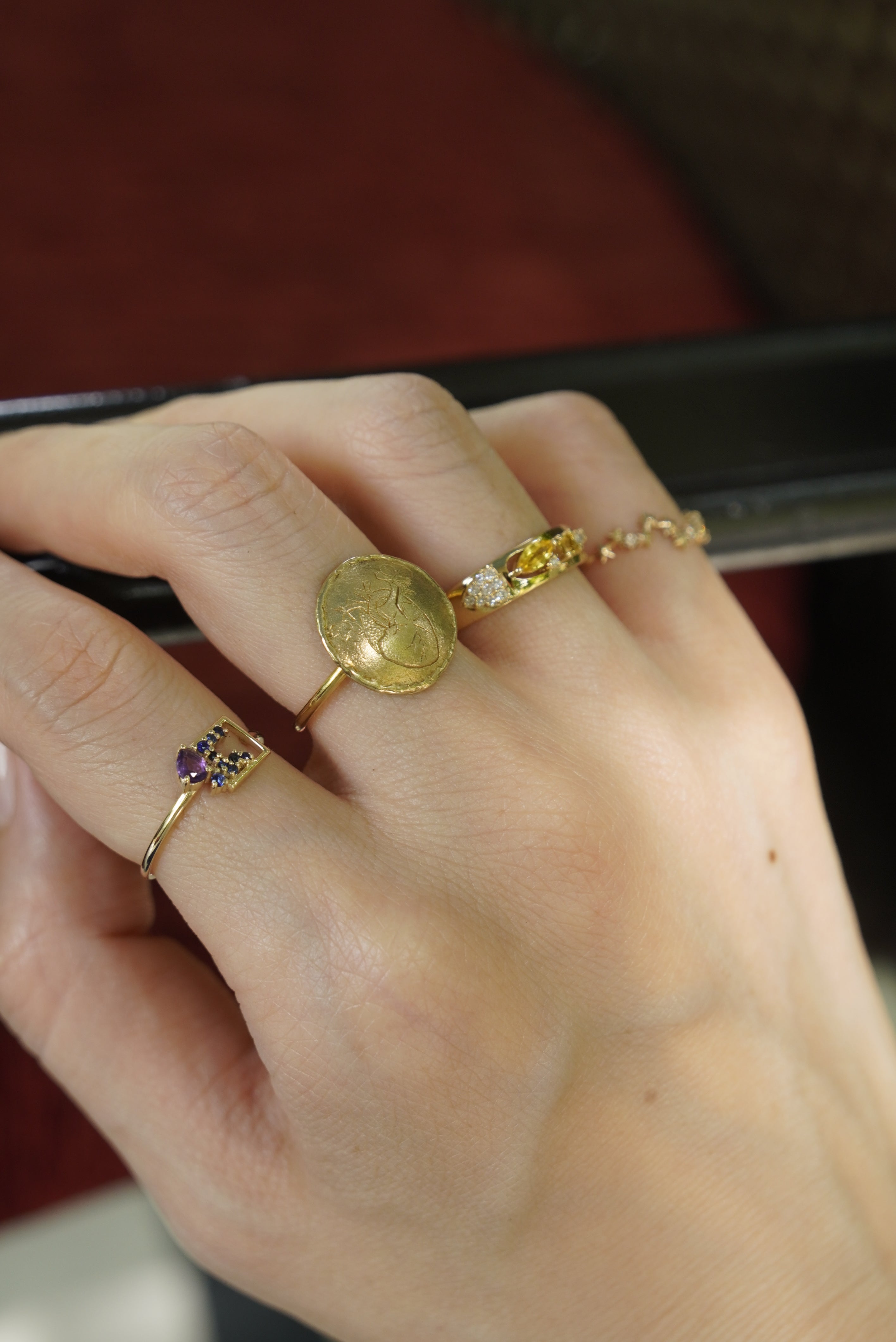 MILA OMI MATA CERES Ring Purple Amethyst /K10