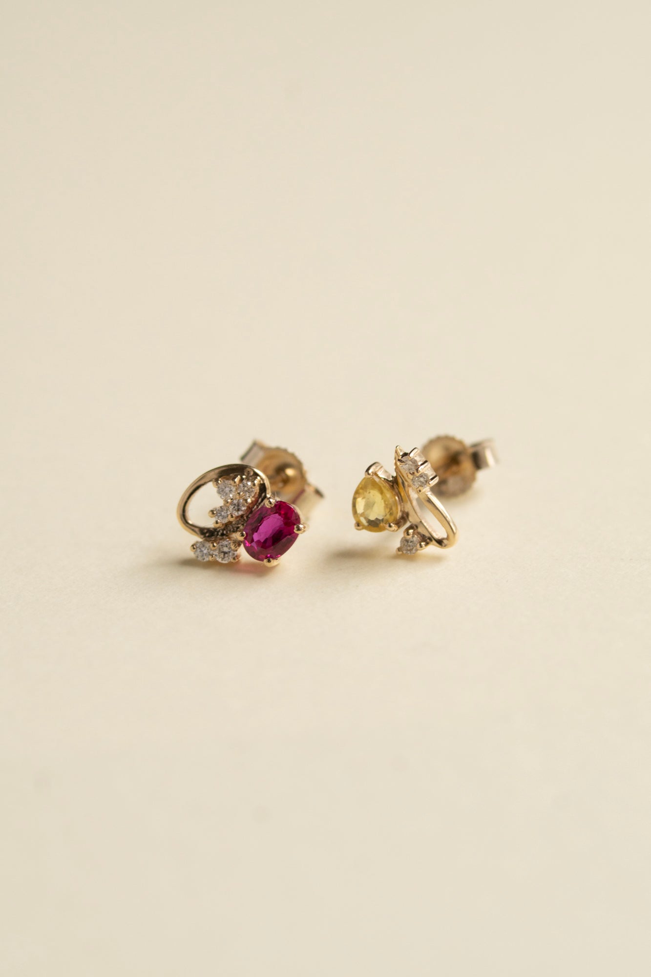 MILA OMI MATA KYBELE STUDS Ruby Pierced Earring /K10