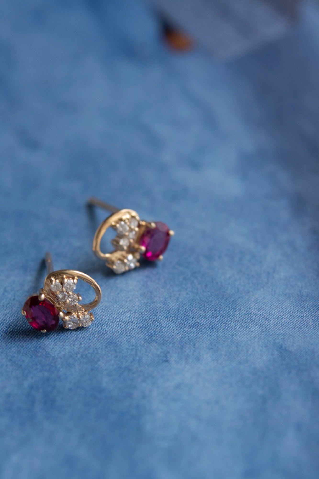 MILA OMI MATA KYBELE STUDS Ruby Pierced Earring /K10