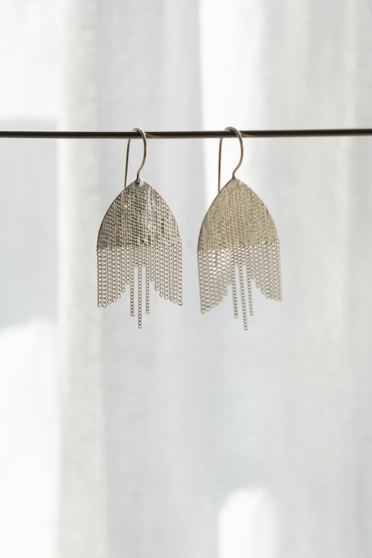 Hannah Keefe Snow Drop Pierced Earrings /Silver