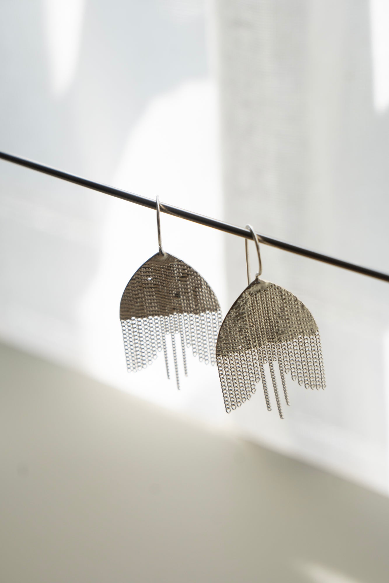 Hannah Keefe Snow Drop Pierced Earrings /Silver
