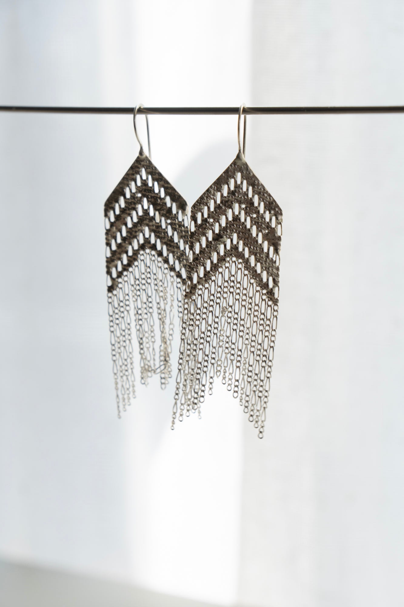 Hannah Keefe SHIELD Pierced Earrings /Silver