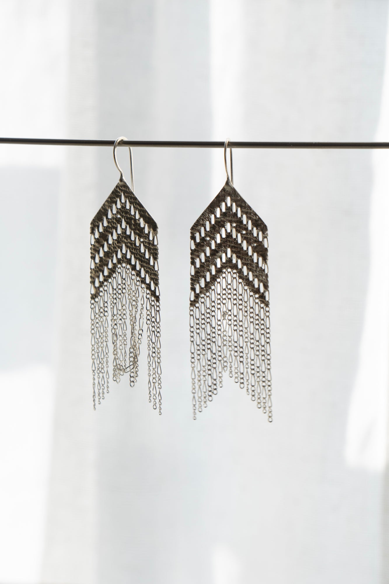 Hannah Keefe SHIELD Pierced Earrings /Silver