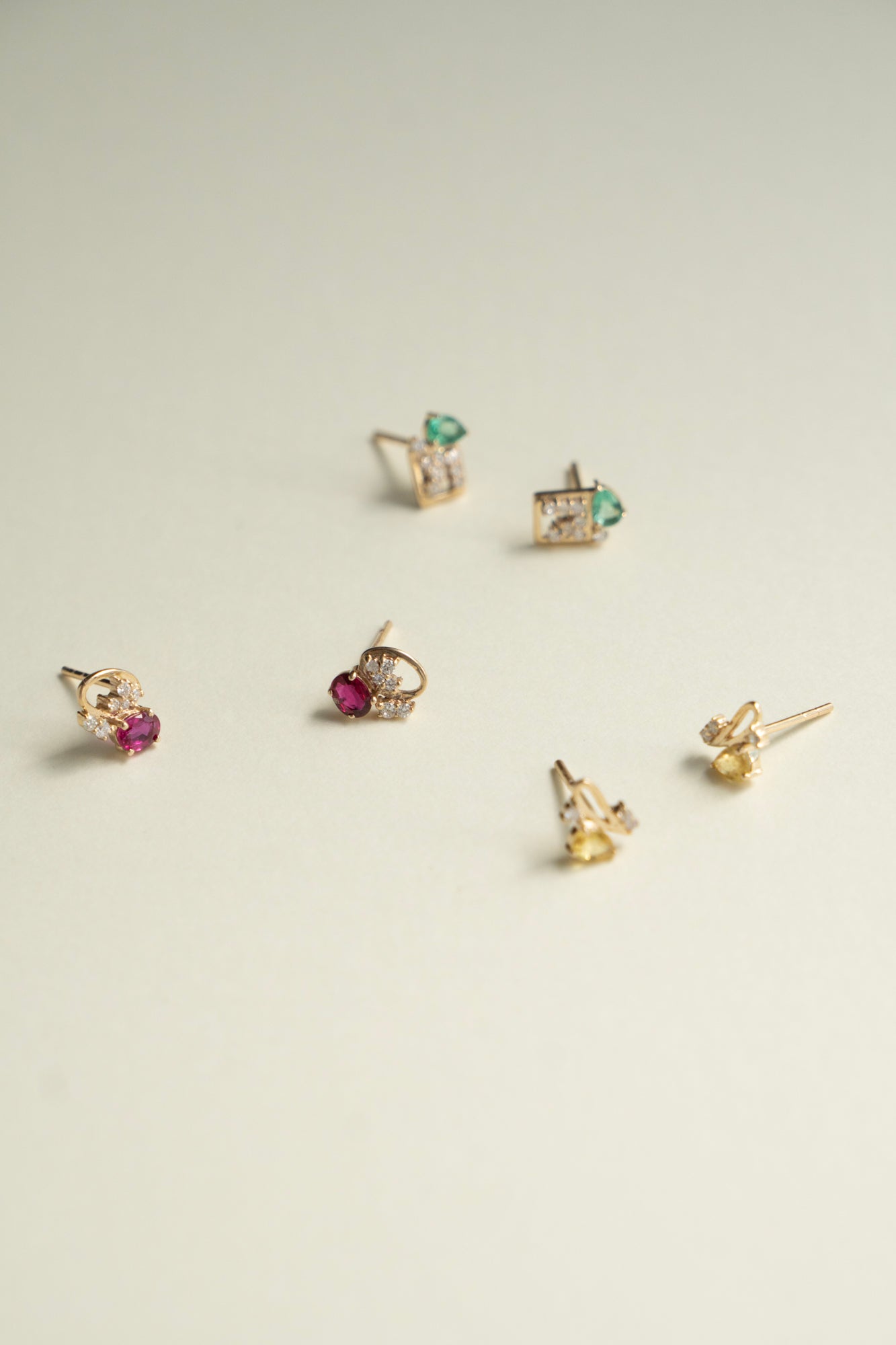 MILA OMI MATA KYBELE STUDS Ruby Pierced Earring /K10