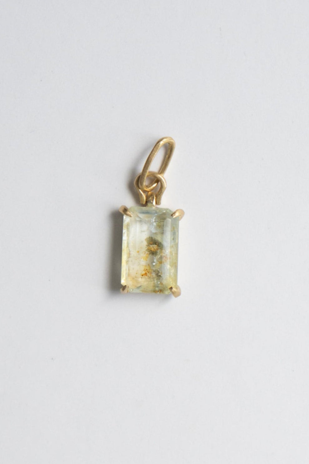 MONAKA jewellery Horse Shoe Prong Aquamarine Necklace Charm Top  /K18