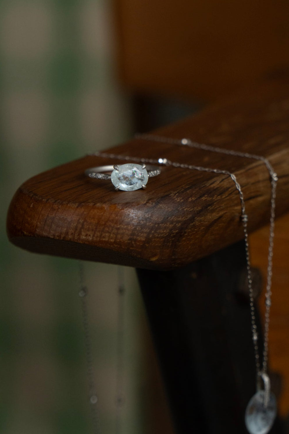 MONAKA jewellery Prong Aquamarine Ring /PT900