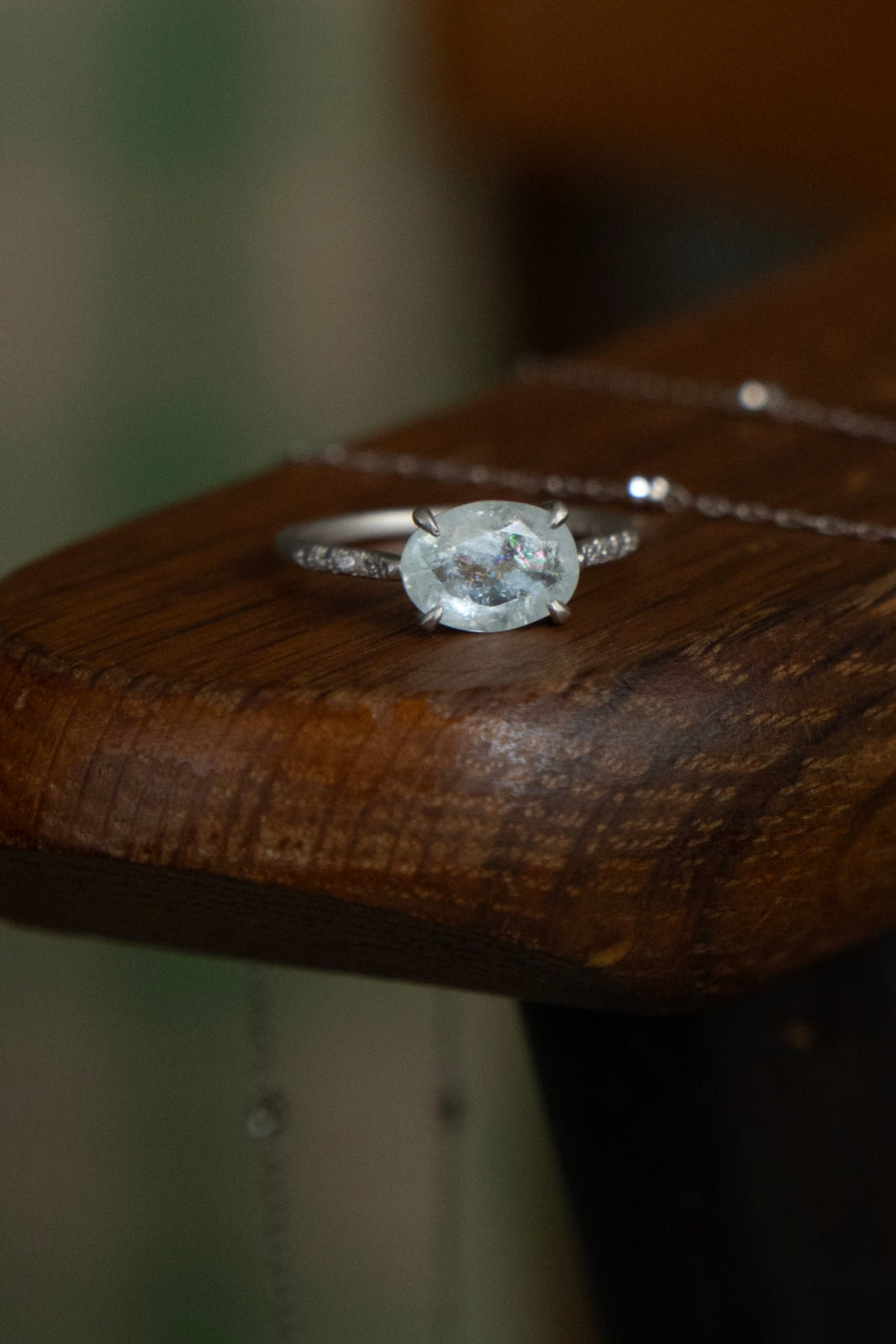 MONAKA jewellery Prong Aquamarine Ring /PT900