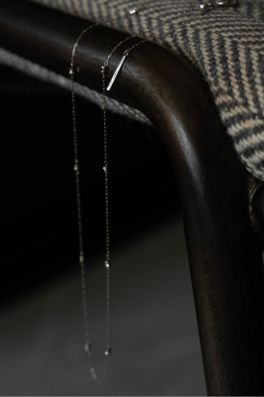 MONAKA jewellery Bond Chain Cut Beads Dot Necklace /PT850