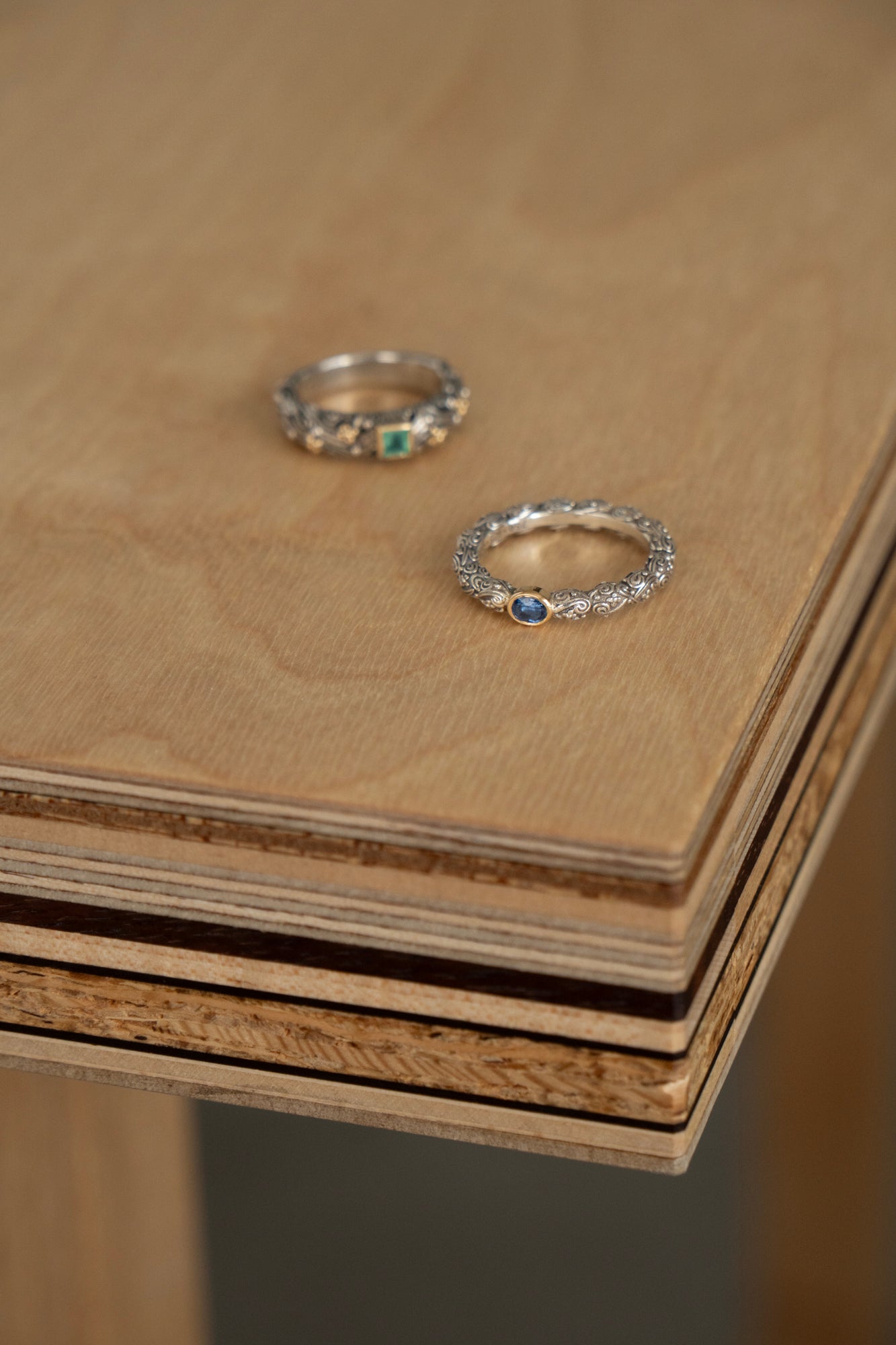 Gerochristo Eden's Garden Ring Blue Sapphire /SV&K18
