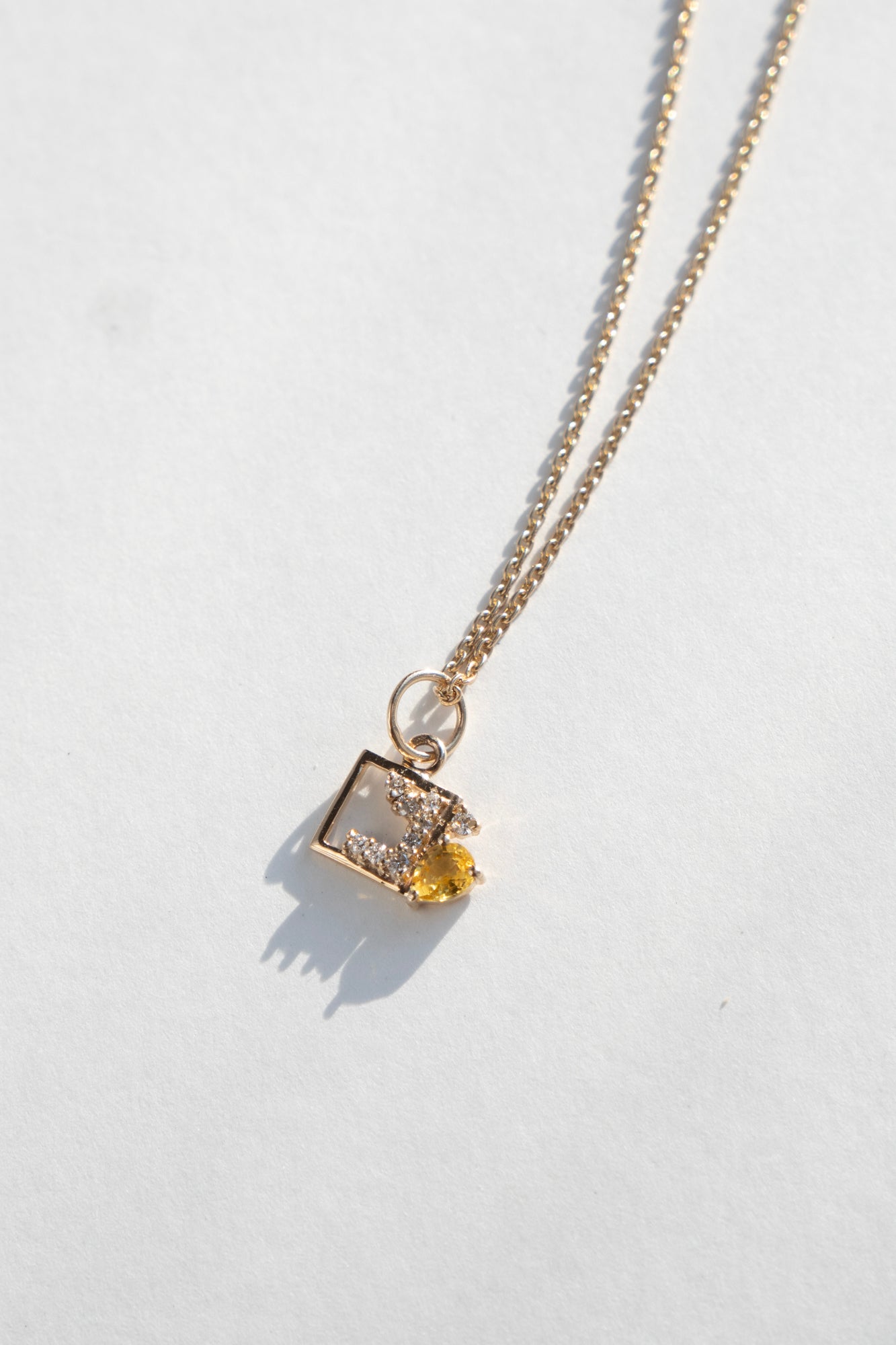 MILA OMI MATA CERES Pendant Necklace Yellow Sapphire /K10