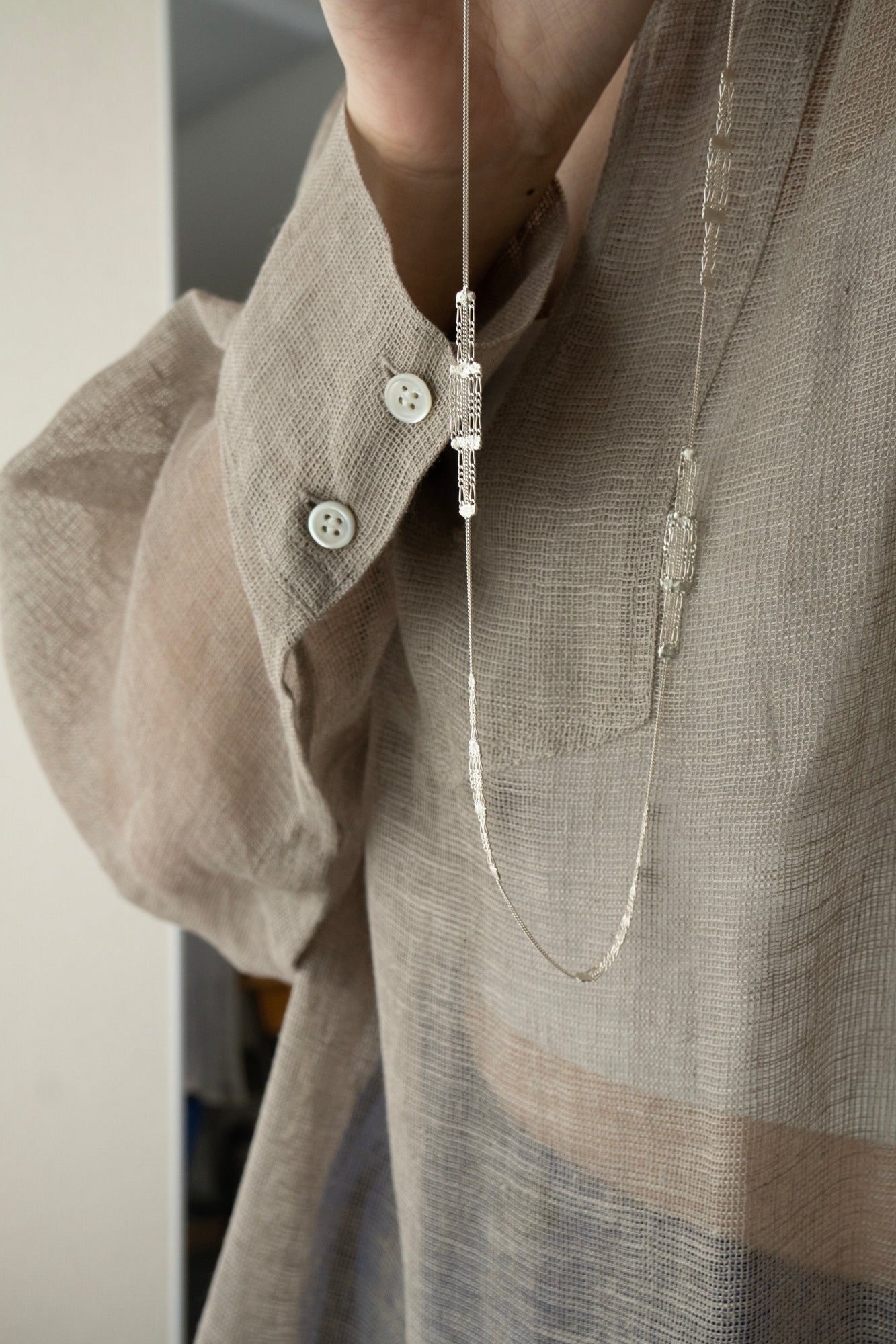 Hannah Keefe Deco Necklace /Silver