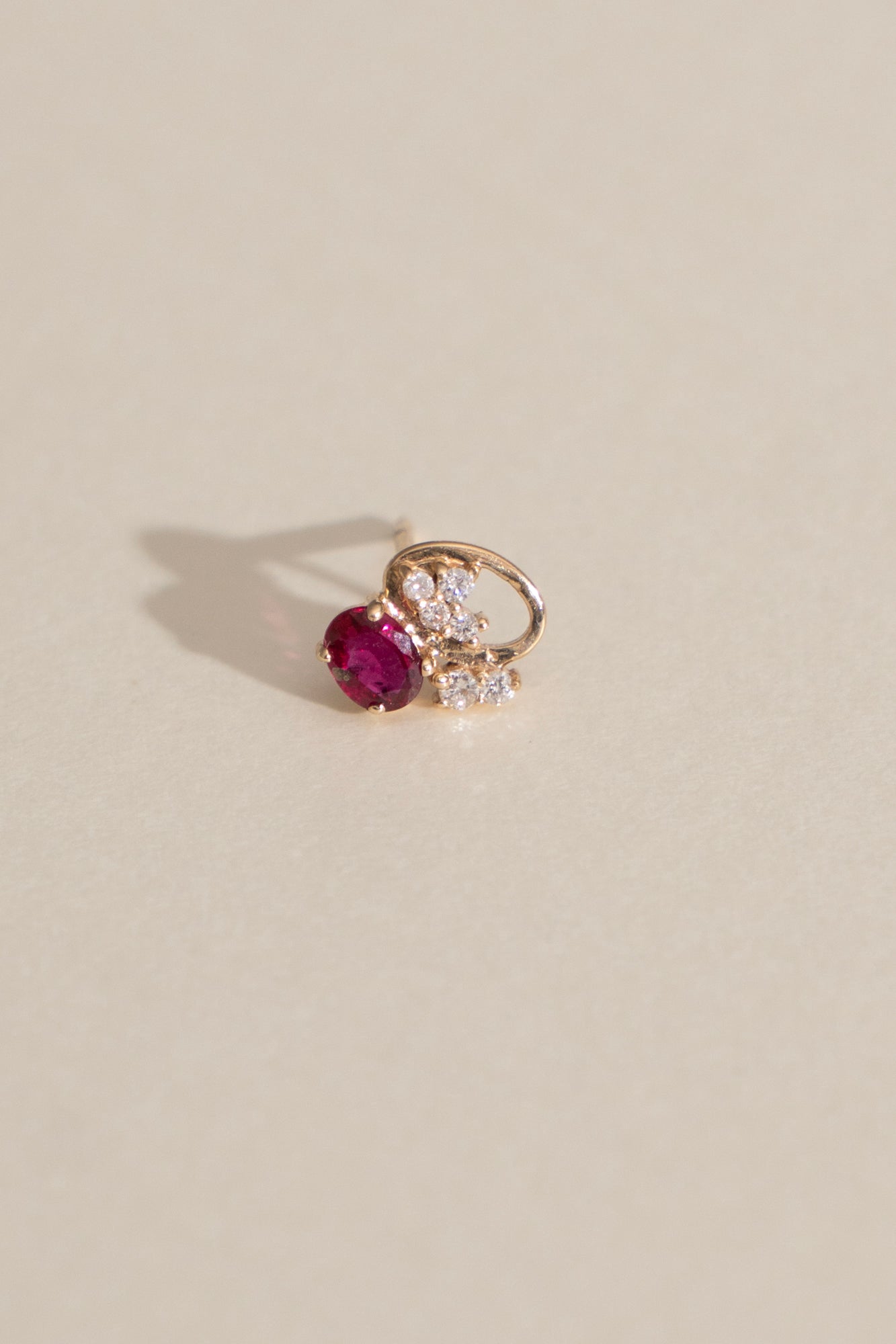 MILA OMI MATA KYBELE STUDS Ruby Pierced Earring /K10