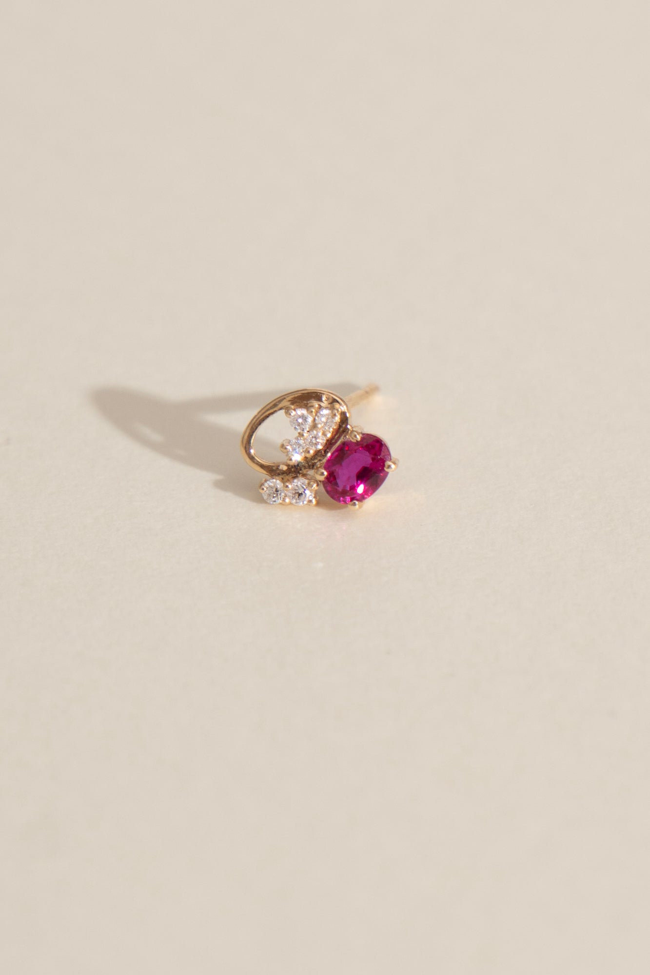MILA OMI MATA KYBELE STUDS Ruby Pierced Earring /K10