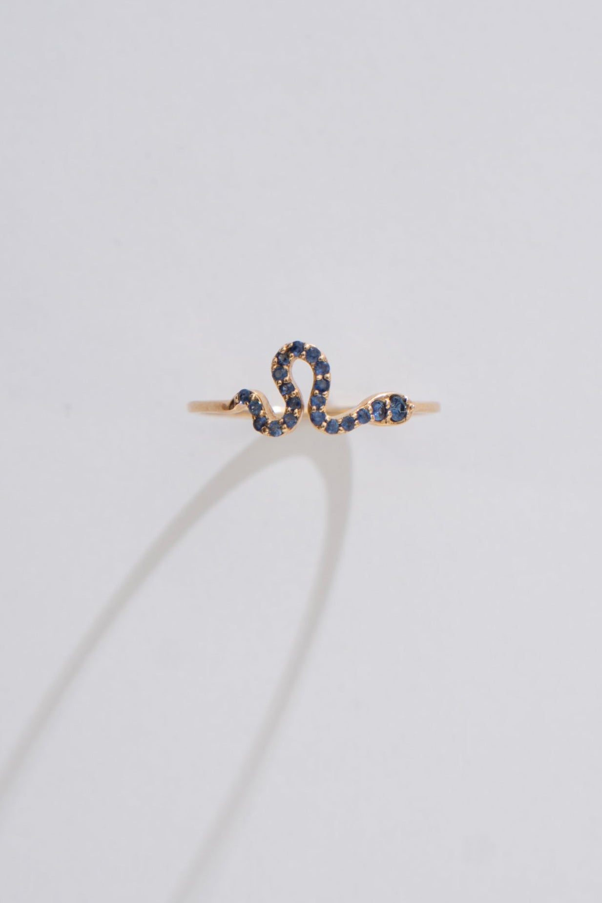 Snake Ring Blue Sapphire /K14