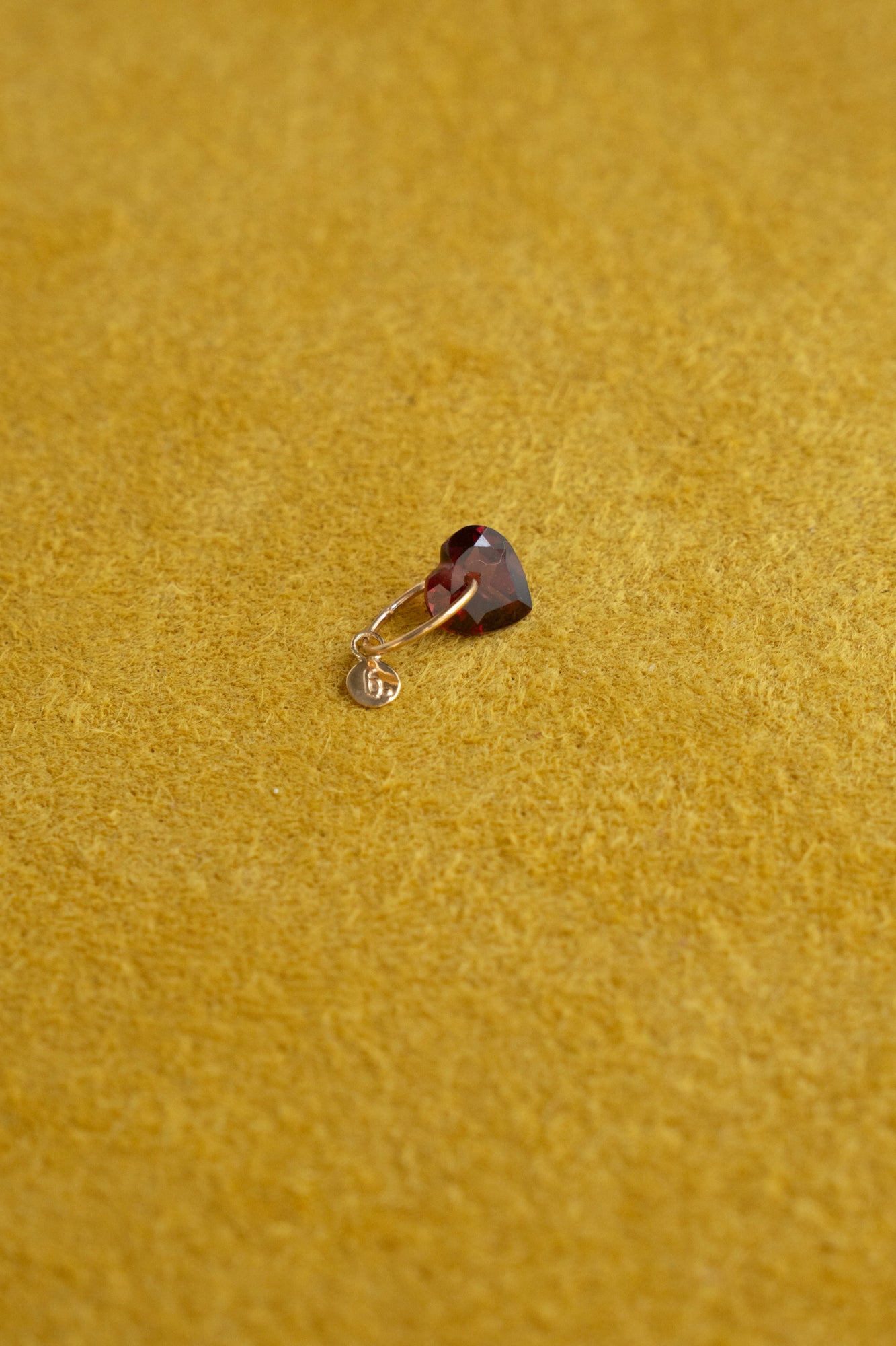 bohem Necklace Charm Top Garnet /K10