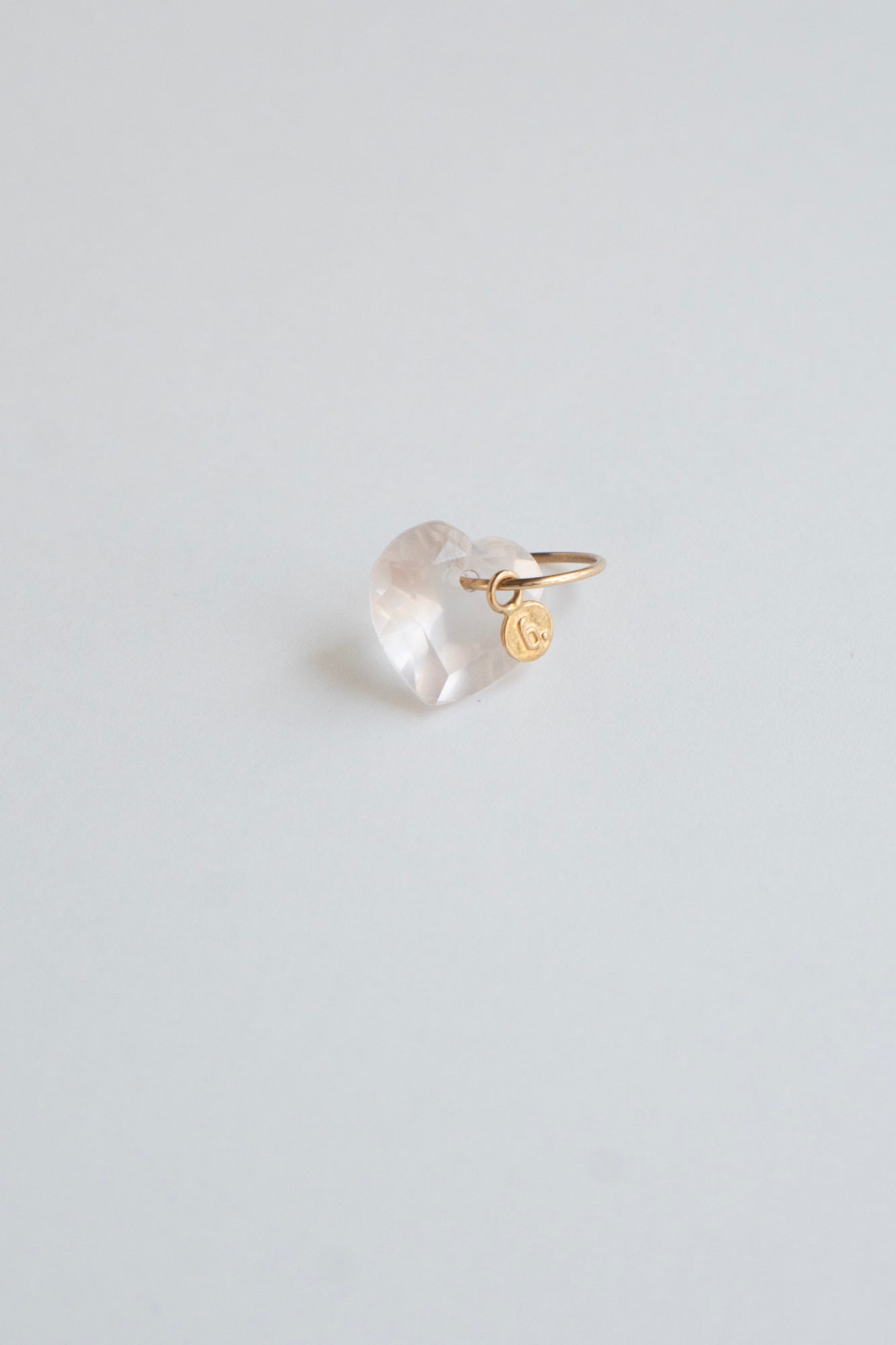 bohem Necklace Charm Top Rose Quartz /K10