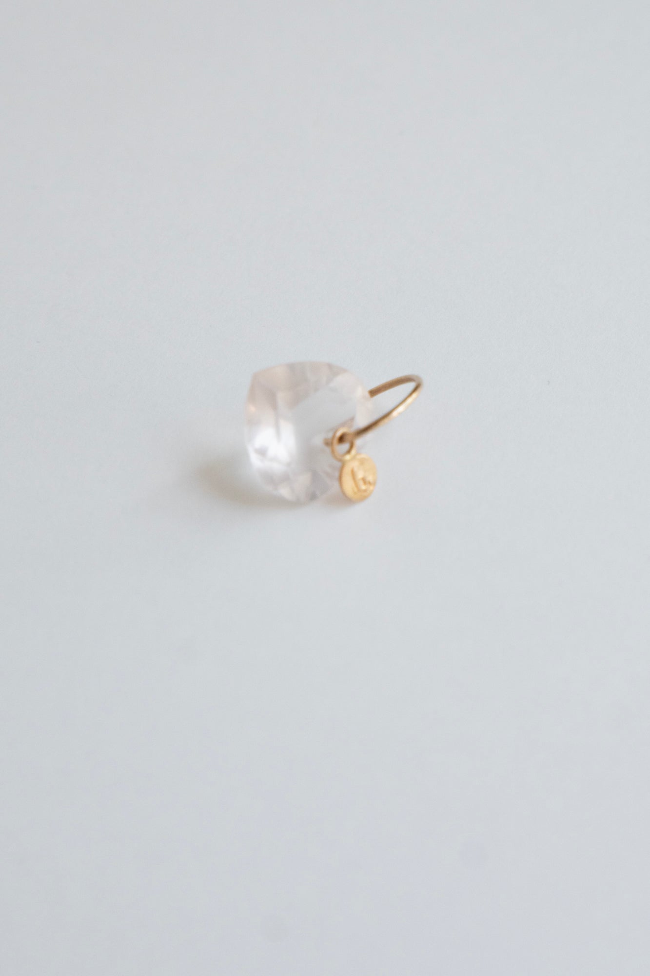 bohem Necklace Charm Top Rose Quartz /K10
