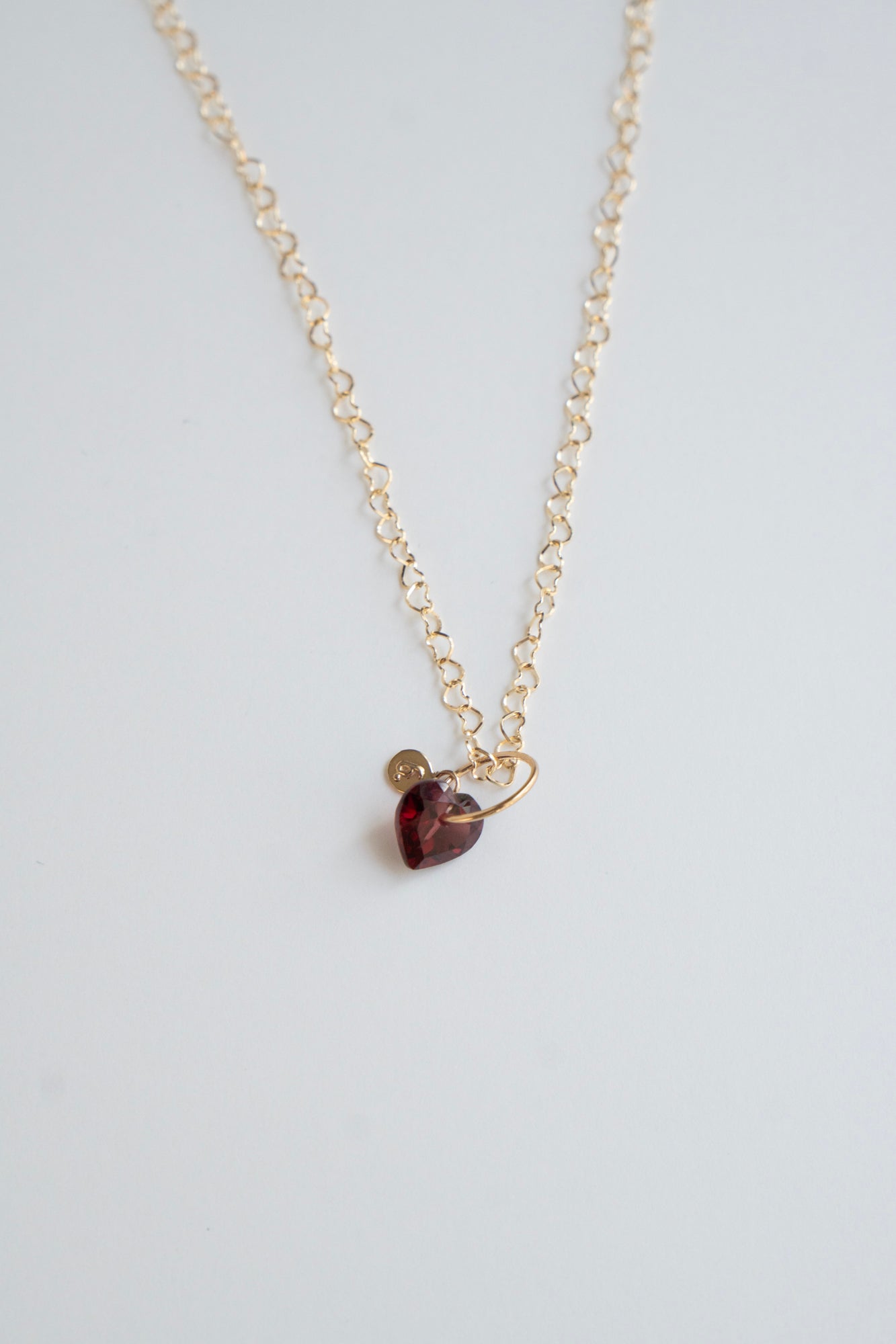 bohem Necklace Charm Top Garnet /K10