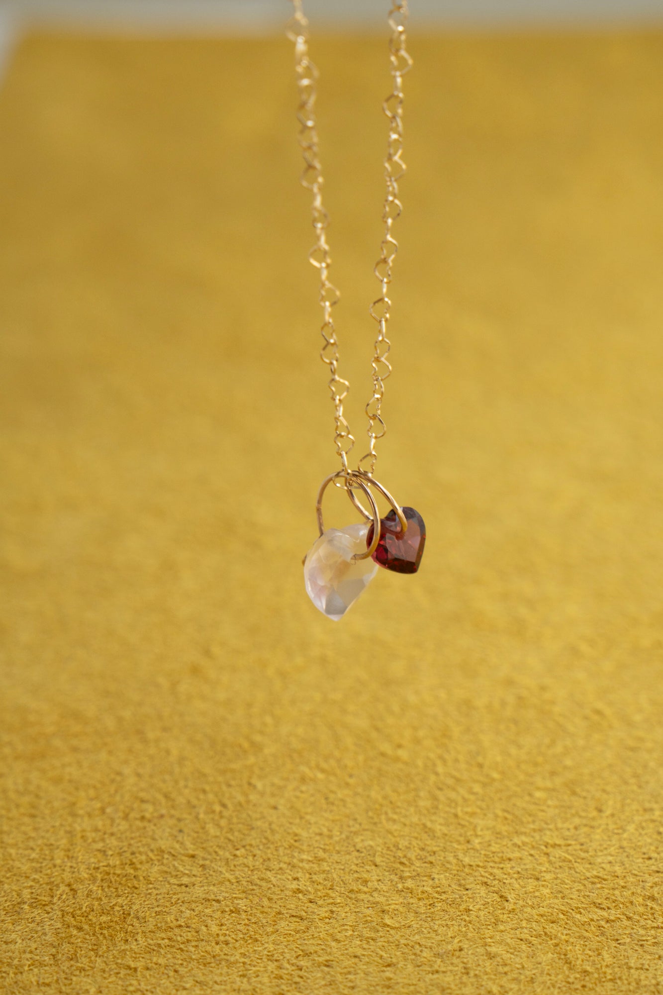 bohem Necklace Charm Top Garnet /K10