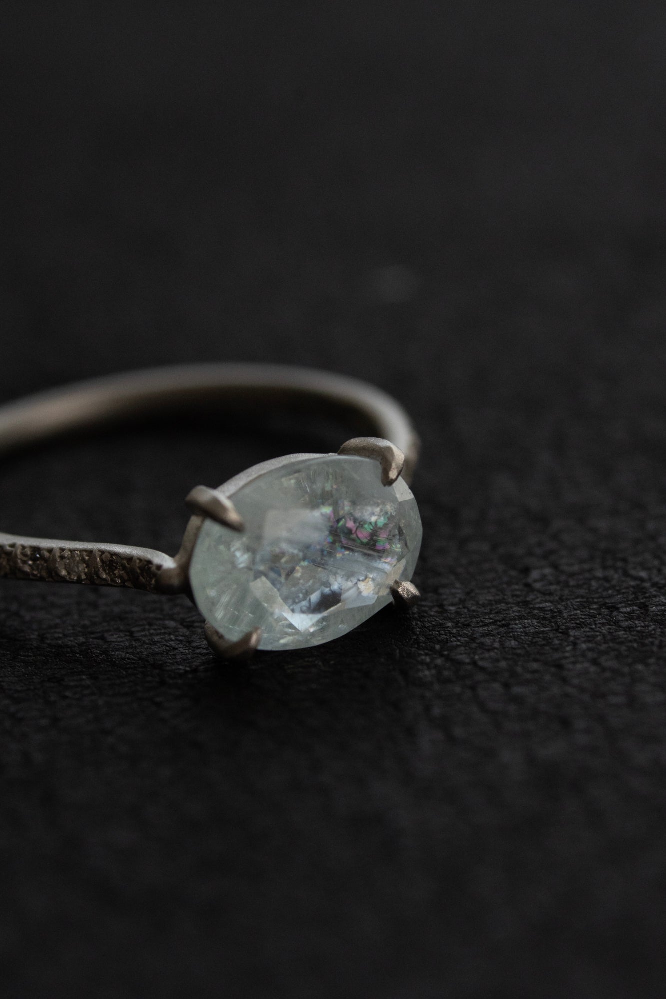 MONAKA jewellery Prong Aquamarine Ring /PT900
