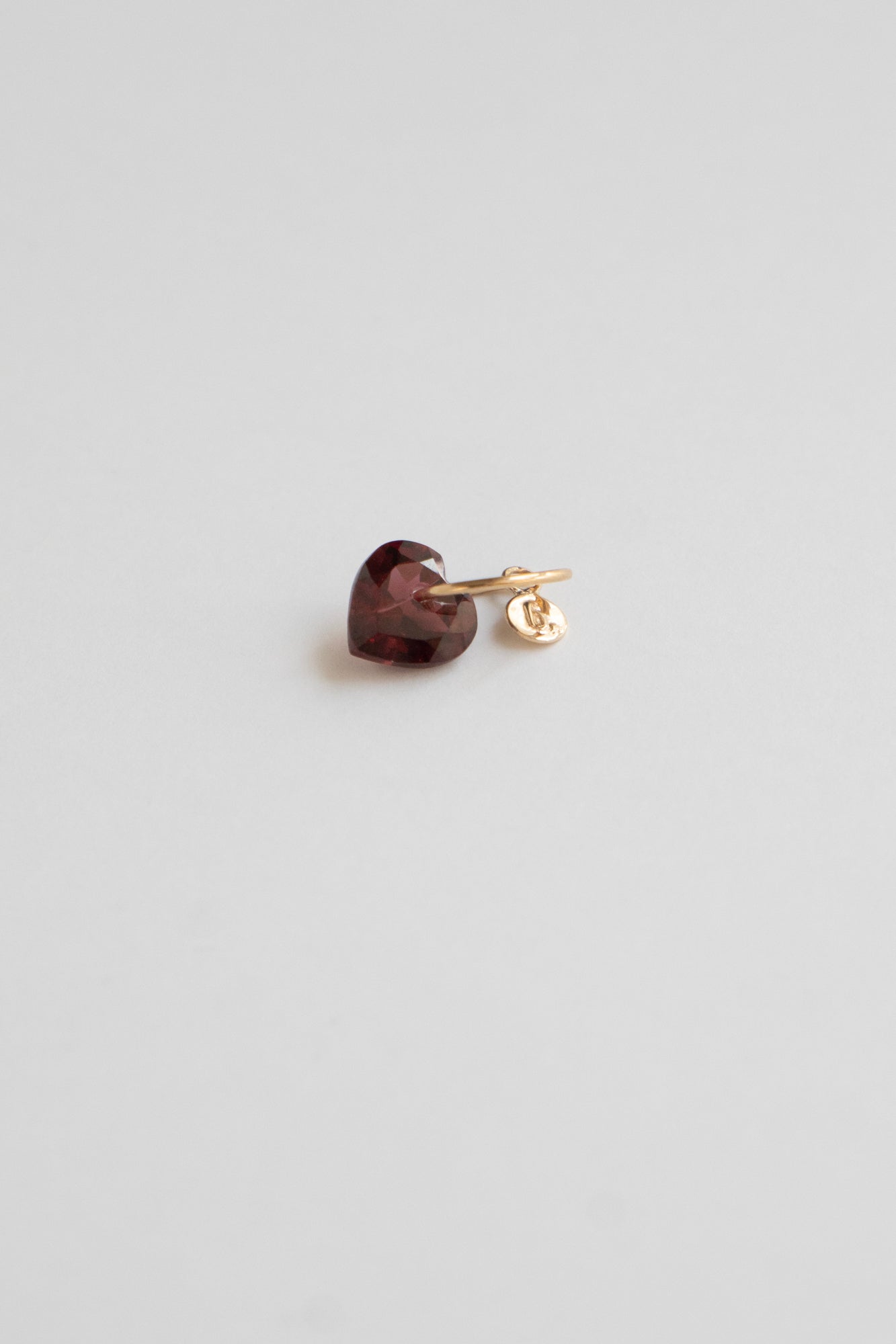 bohem Necklace Charm Top Garnet /K10
