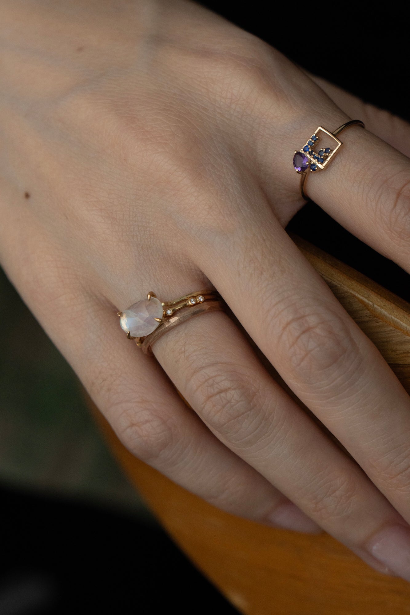 MILA OMI MATA CERES Ring Purple Amethyst /K10